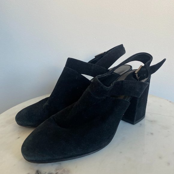 EILEEN FISHER Suede Slingback Heel - Picture 3 of 6